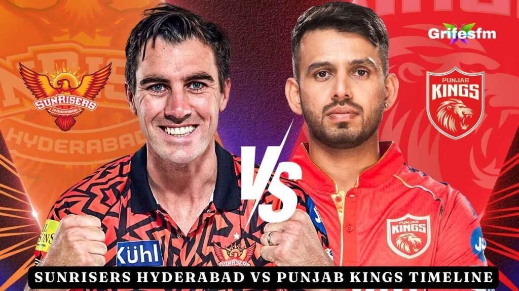 Sunrisers Hyderabad vs Punjab Kings Timeline